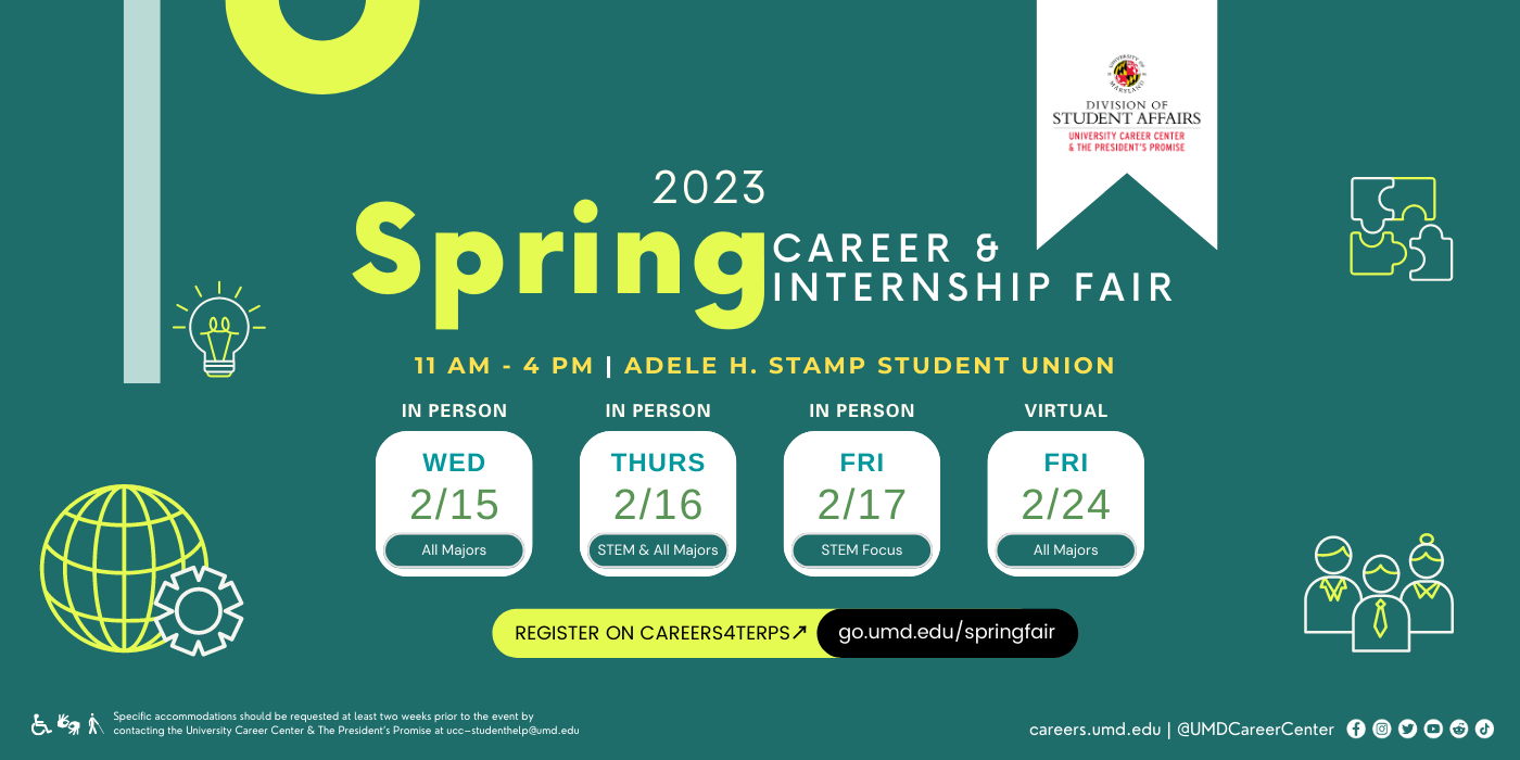 Spring Career & Internship Fair (Virtual Date) University Career